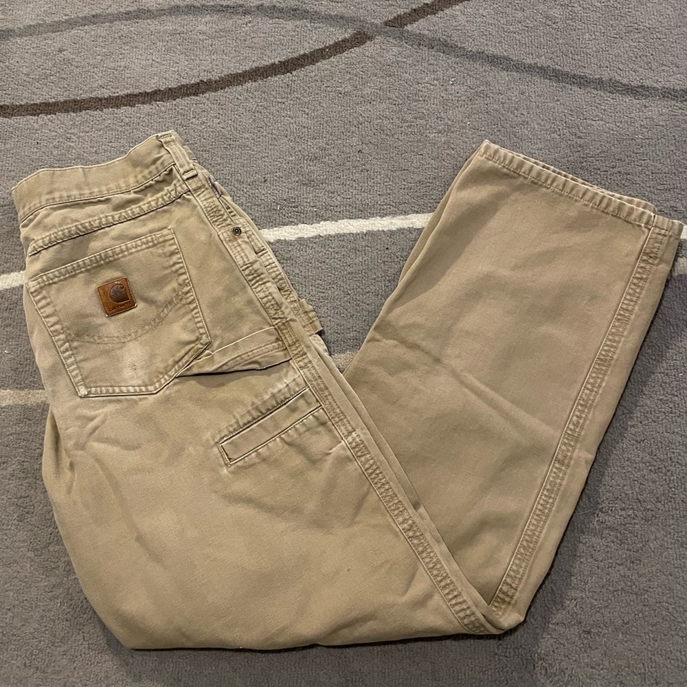 Khaki Carhartt Carpenter Pants